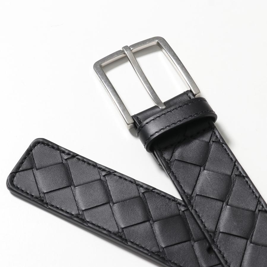 現行・美品★ボッテガヴェネタ　プラスターベルト　レザー　ブラック　黒　75cm BOTTEGA VENETA（ボッテガ・ヴェネタ） 並行輸入 ベルト レザー
