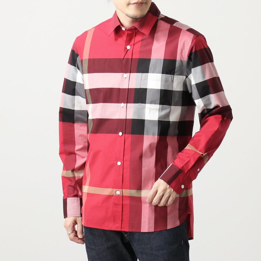 BURBERRY バーバリー 長袖シャツ  メンズ 胸ポケット チェック柄 ストレッチ コットン A/PARADE RED :   : インポートセレクト musee   通販   Yahoo!ショッピング