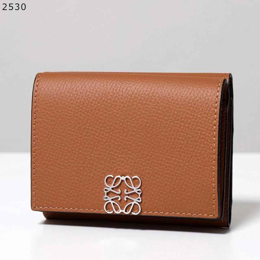 LOEWE スモールトリフォールドウォレット 三つ折財布 アナグラム バイカラー LOEWE（ロエベ） トライフォールド ウォレット 三つ折り財布