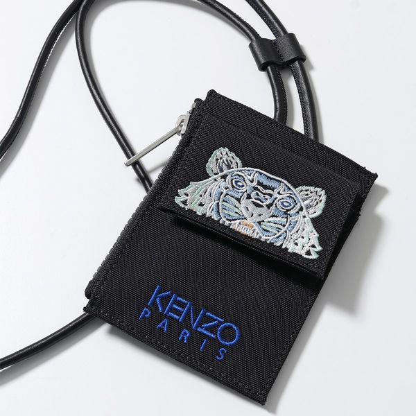 Kenzo ケンゾー カードホルダー 5pm306 F Card Holder On Strap メンズ ネックストラップ付ウォレット タイガー 刺繍 財布 99h Black インポートセレクト Musee 通販 Yahoo ショッピング