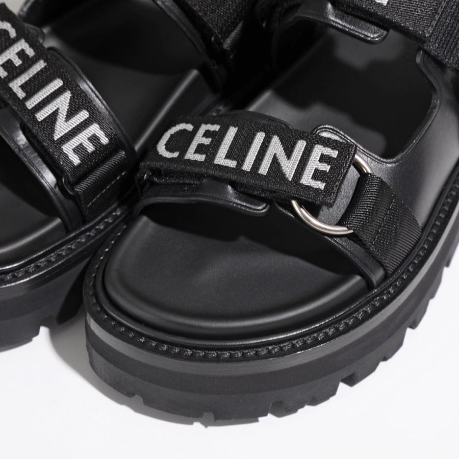 CELINE セリーヌ サンダル BULKY バルキー 345583620C.38NO レディース アウトドア ジャガードロゴ ストラップ 靴  BLACK