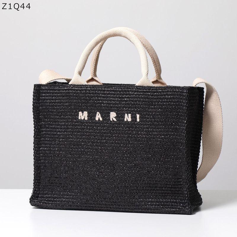 【最短7/24発送】MARNI かごバッグ 黒とベージュ MARNI（マルニ） かごバッグ SMALL TOTE SHMP0077U0 P3860 レディース