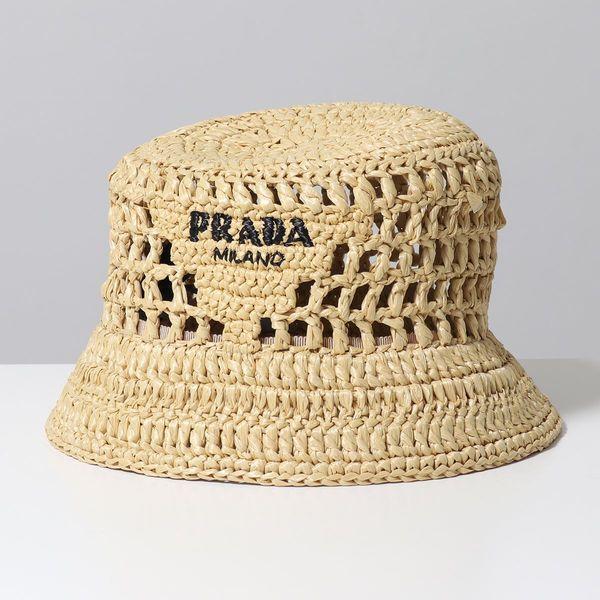 PRADA（プラダ） バケットハット 1HC137 2A2T レディース RAFIA