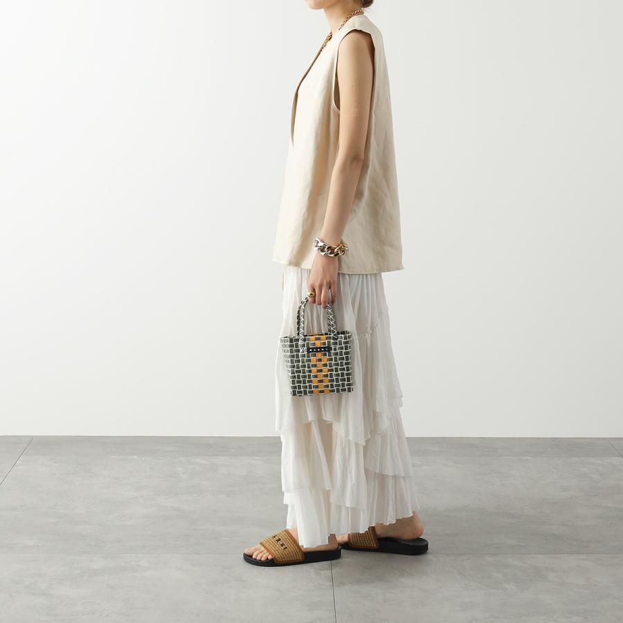 MARNI マルニ サンダル SAMS016102 P3860 レディース ロゴ刺繍