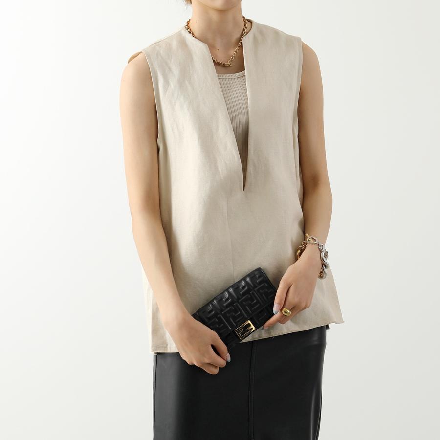 FENDI フェンディ ウォレットバッグ 8M0365 AAJD レディース 二つ折り長財布 クロスボディ チェーンウォレット ショルダーバッグ FFロゴ 8M0365AAJDF0KURの画像