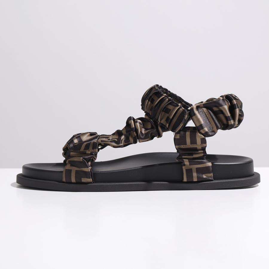 美品】FENDI フェンディ フィール ブラウンサテン サンダル 37