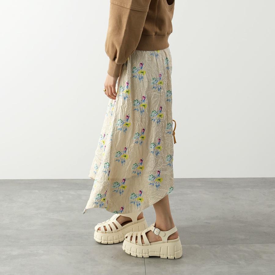 GANNI（ガニー） フレアスカート F7037 6490 レディース フラワー 花柄