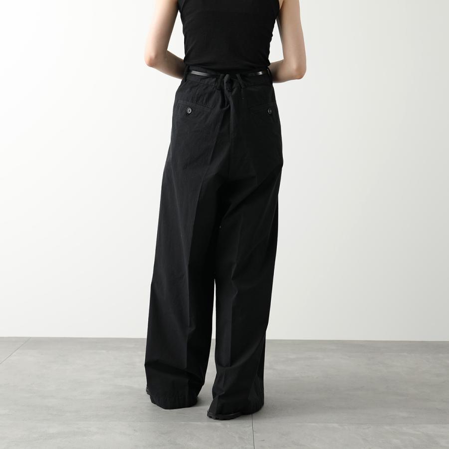 DRIES VAN NOTEN ドリスヴァンノッテン ワイドパンツ PODIUM 4115 W.W.PANTS 010942 4115 レディース  コットン タック ジップフライ 900