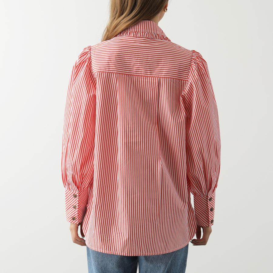 GANNI ガニー シャツ F6770 6475 レディース 長袖 ブラウス フリル