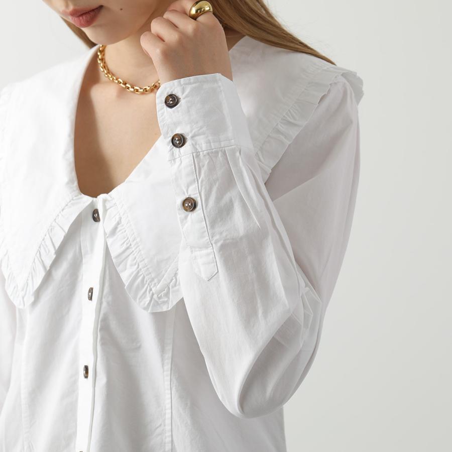 GANNI ガニー シャツ ブラウス F5778 6099 レディース 長袖 V GANNI ガニー シャツ ブラウス F5778 6099 レディース 長袖 V