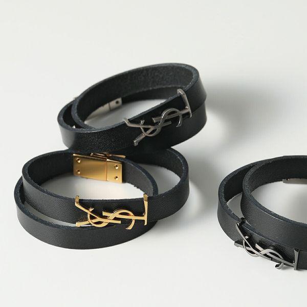 Saint Laurent サンローラン ダブルラップブレスレット メンズ オピウム Ysl二重 レザー カサンドラロゴ カラー3色 インポートセレクト Musee 通販 Yahoo ショッピング