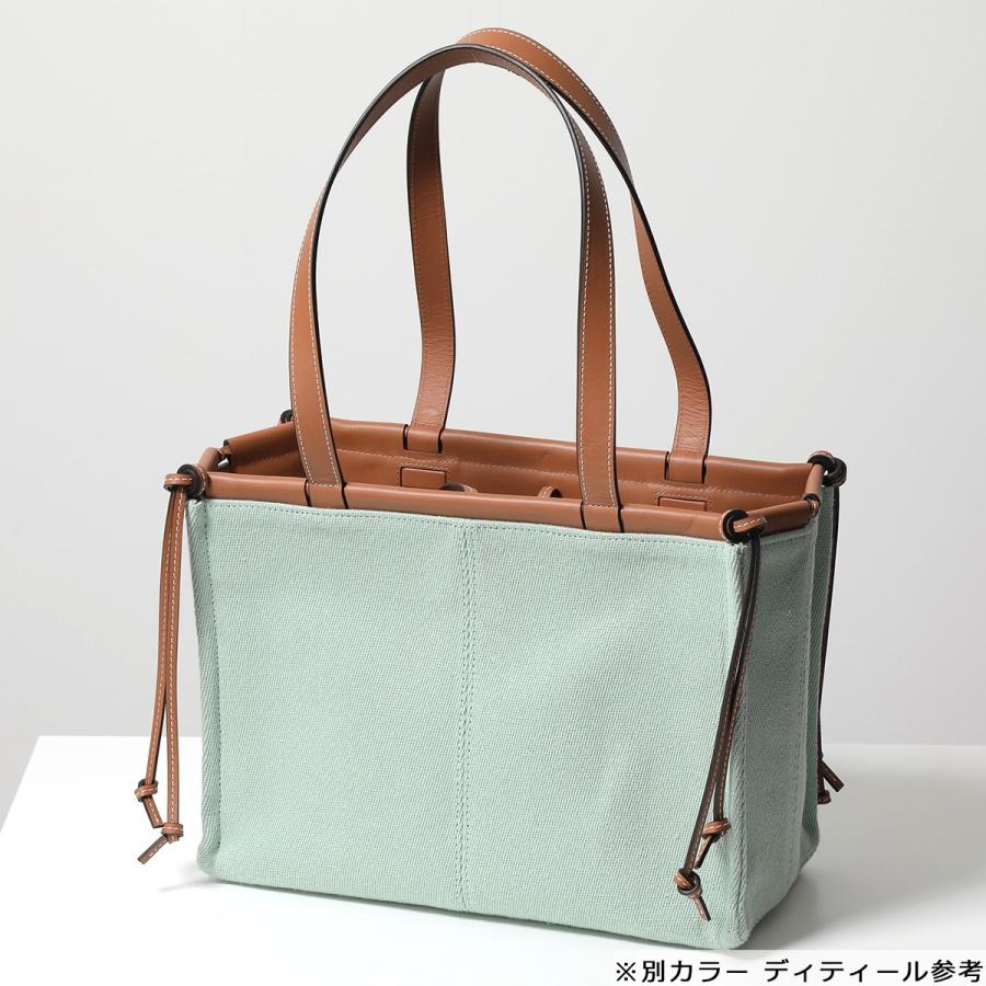 LOEWE ロエベ トートバッグ SMALL CUSHION TOTE クッショントート スモール A612A93X18 レディース  キャンバス×レザー アナグラム ロゴ 鞄 ライトブルー