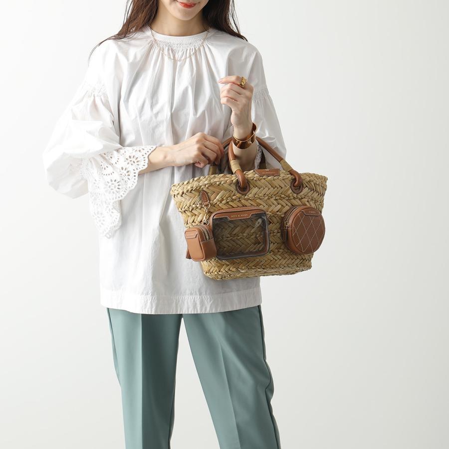 ANYA HINDMARCH アニヤハインドマーチ かごバッグ Multi Pocket Basket 163668 レディース ハンドバッグ ラフィア クリア 鞄 Natural/ベージュ :340530004:インポートセレクト musee 通販 夏の 籠バッグ ♡ コニーアクセサリー アニヤ・ハインドマーチ
