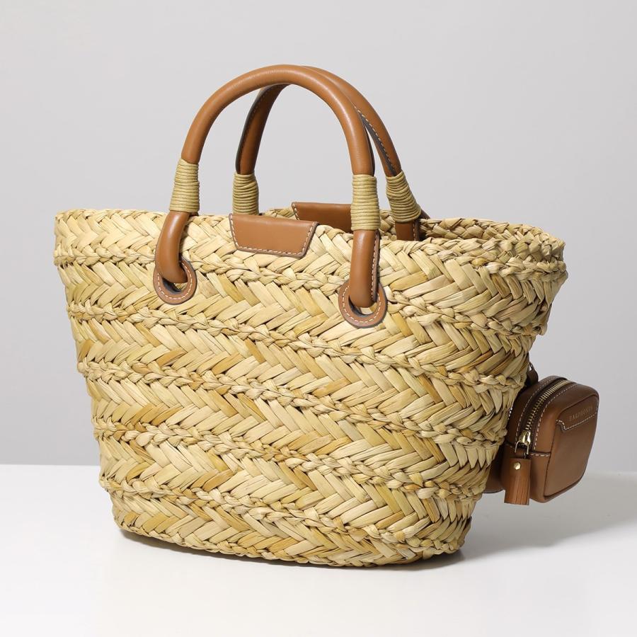 ANYA HINDMARCH アニヤハインドマーチ かごバッグ Multi Pocket Basket 163668 レディース ハンドバッグ  ラフィア クリア 鞄 Natural/ベージュ