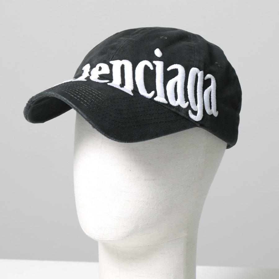 BALENCIAGA diagonal logo cap 刺繍 キャップ 黒 BALENCIAGA diagonal