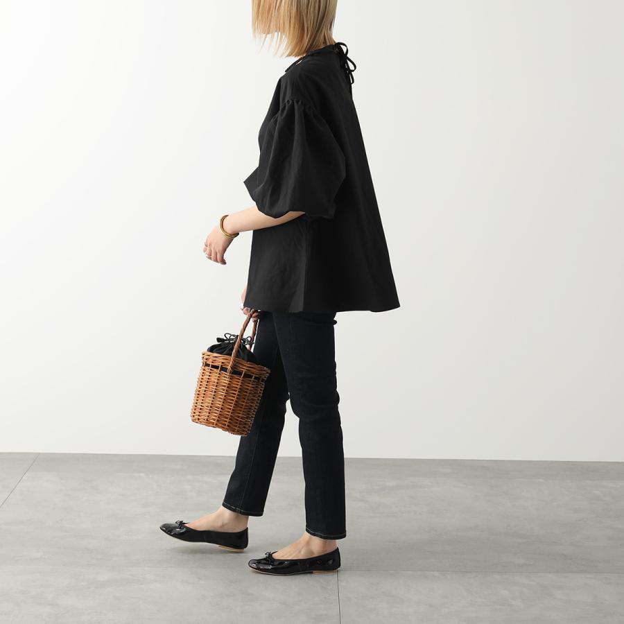 PORSELLI ポルセリ バレエシューズ BALLERINE 95 VERNICE レディース フラット パンプス リボン ラウンドトゥ パテント レザー 靴 NEROの画像