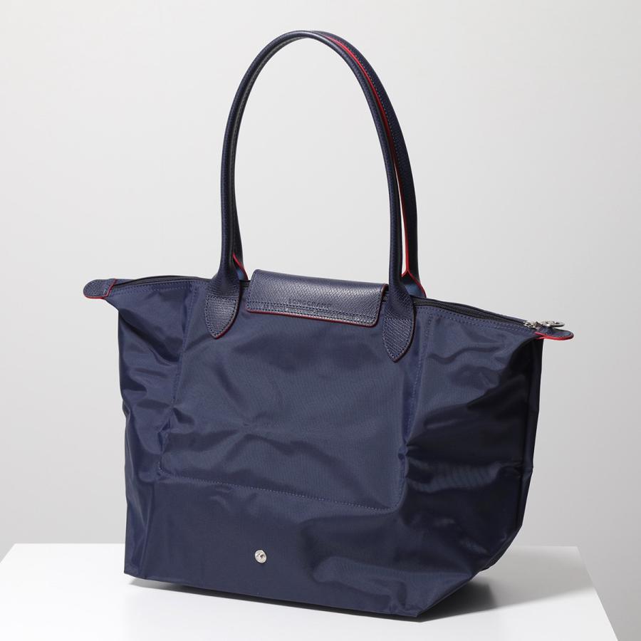 【訳あり/未使用】ロンシャン ル・プリアージュボストン ネイビー、レッド(刺繍) LONGCHAMP（ロンシャン） トートバッグ LE PLIAGE CLUB ル プリ