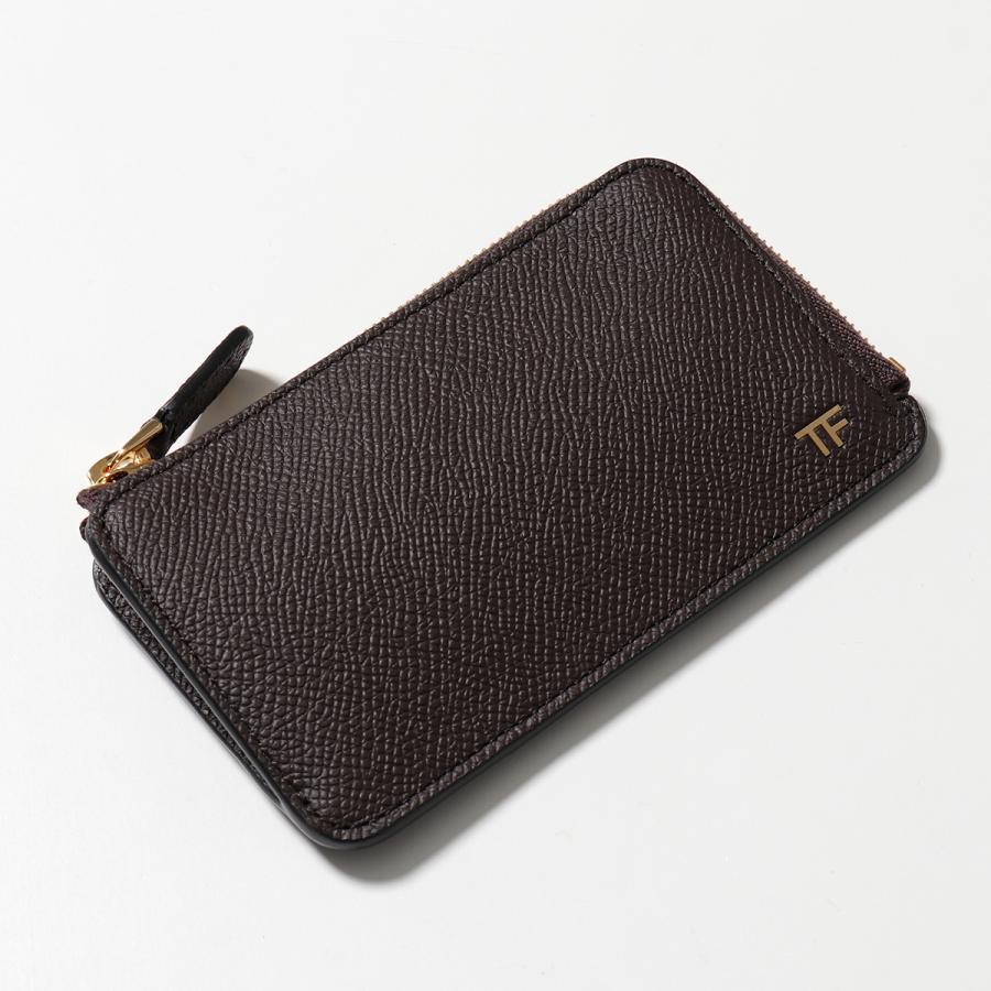 【美品】トムフォード フラグメントケース レザーピンク ゴールドメタルロゴ TOM FORD（トムフォード） フラグメントケース YM238T LCL081 メンズ