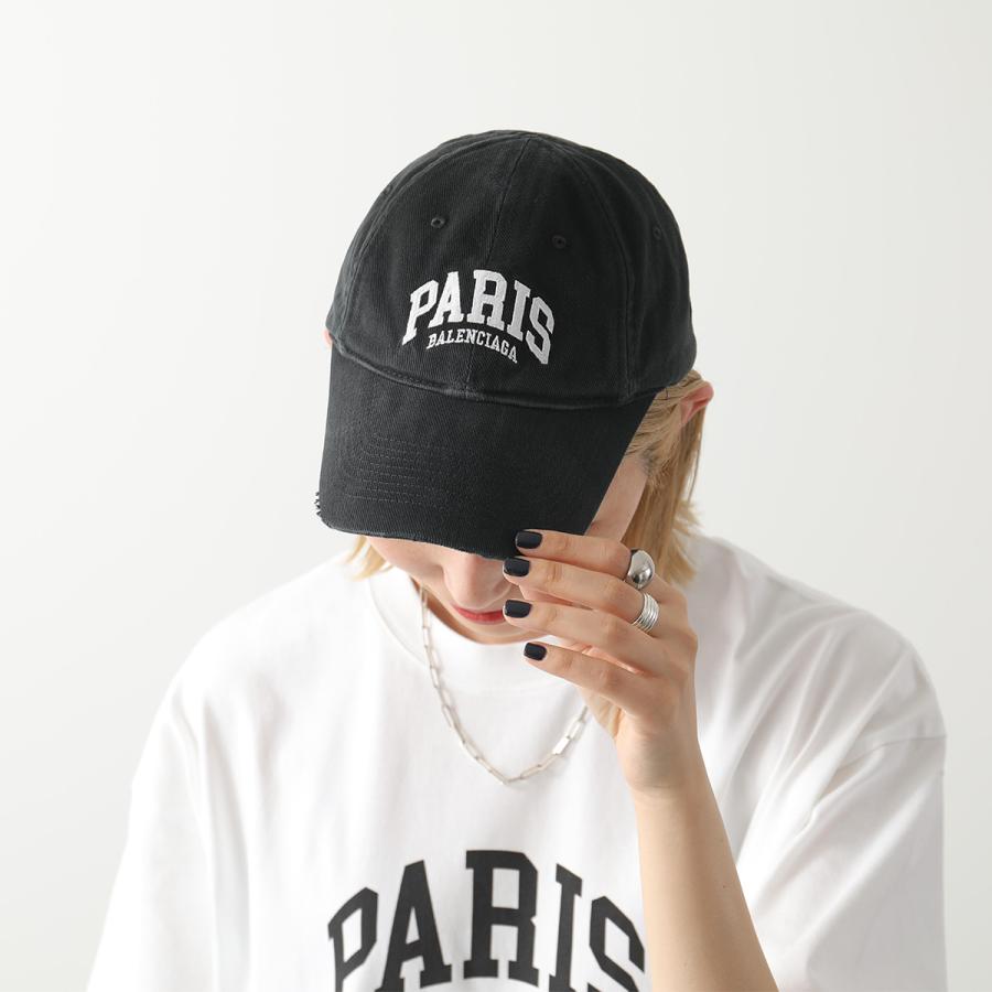 BALENCIAGA バレンシアガ ベースボールキャップ CITIES PARIS CAP 680748 410B2 レディース コットン  カレッジロゴ 刺繍 帽子 1077