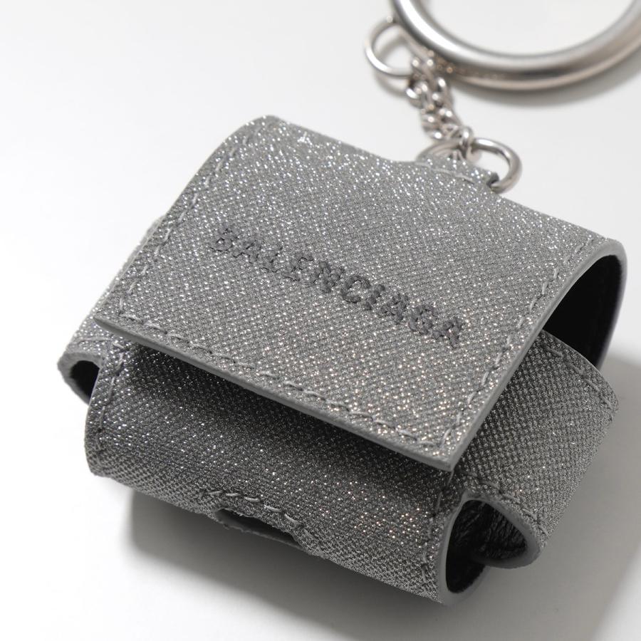 BALENCIAGA バレンシアガ イヤホンケース CASH AIRPODS PRO 655679 2102O メンズ グリッター ロゴ エアポッズ  ホルダー 1501/GREY