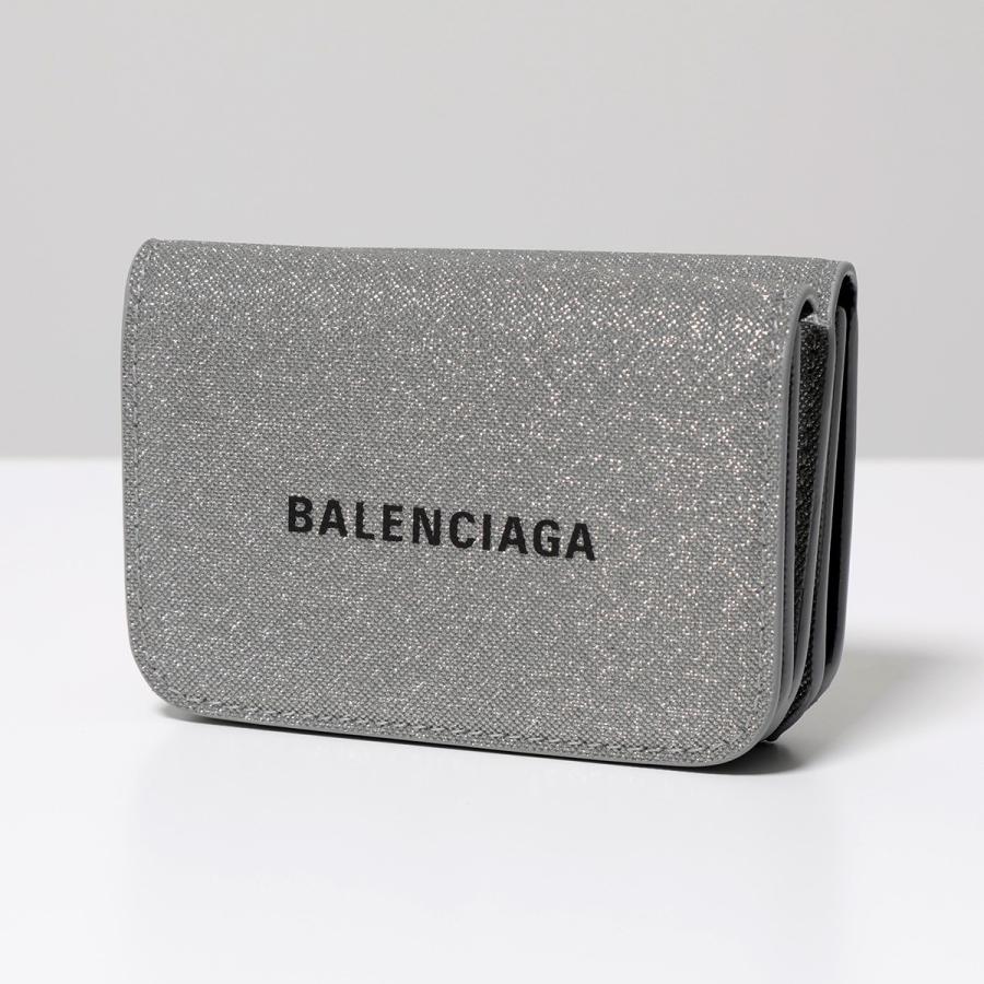 balenciaga グリッター 三つ折り財布 ペーパーミニ-