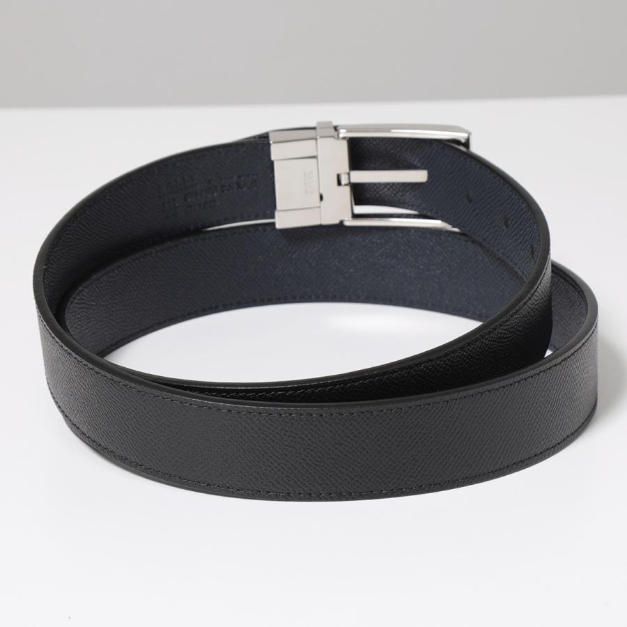 限 定 販 売 Shiff レザーベルト バリー Bally 35m S 160 Black カット調節可能 ロゴ ボヴィンレザー リバーシブル メンズ ベルト サイズ 110 qhema Com