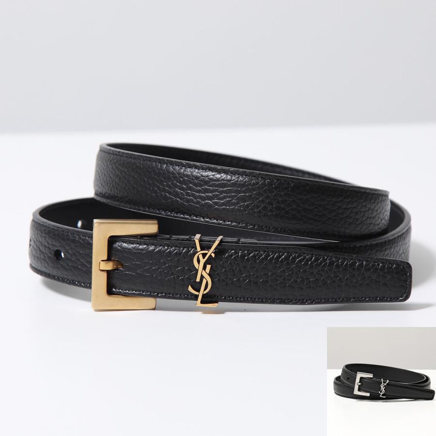 サンローラン　ナローレザー ベルト シンプル サンローラン SAINT LAURENT SAINT LAURENT ベルト YSL BELT 2.0