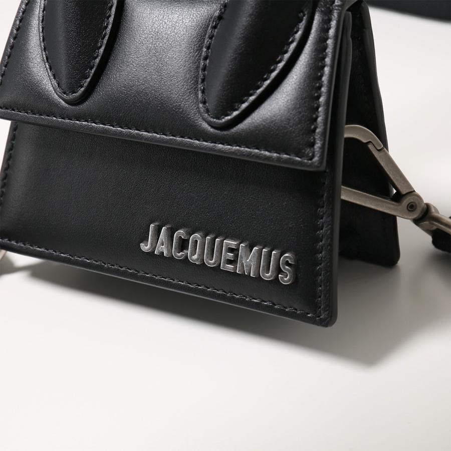 JACQUEMUS ジャックムス ショルダーバッグ LE CHIQUITO HOMME 216BA001 3061 メンズ レザー ロゴ クロスボディ  ネックポーチ 鞄 990/BLACK
