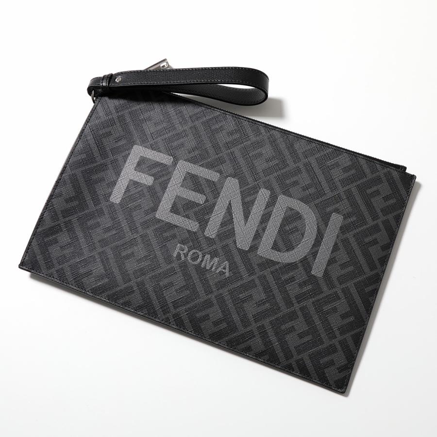 FENDI フェンディ クラッチバッグ 7N0126 AJJ8 メンズ セカンドバッグ リストレット付き FFロゴ ズッカ柄 鞄 カラー2色