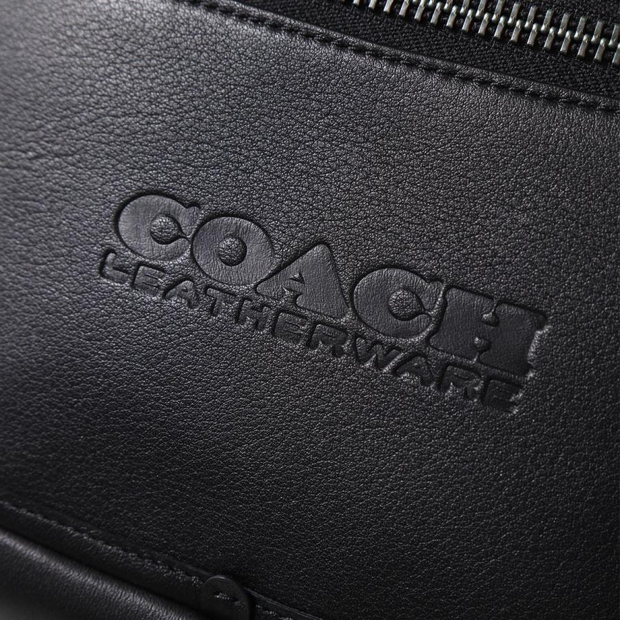 COACH コーチ ショルダーバッグ LEAGUE BLT BG C2291 メンズ ベルトバッグ ボディバッグ ウエストポーチ レザー 刻印ロゴ 鞄  JI/Black-ブラック