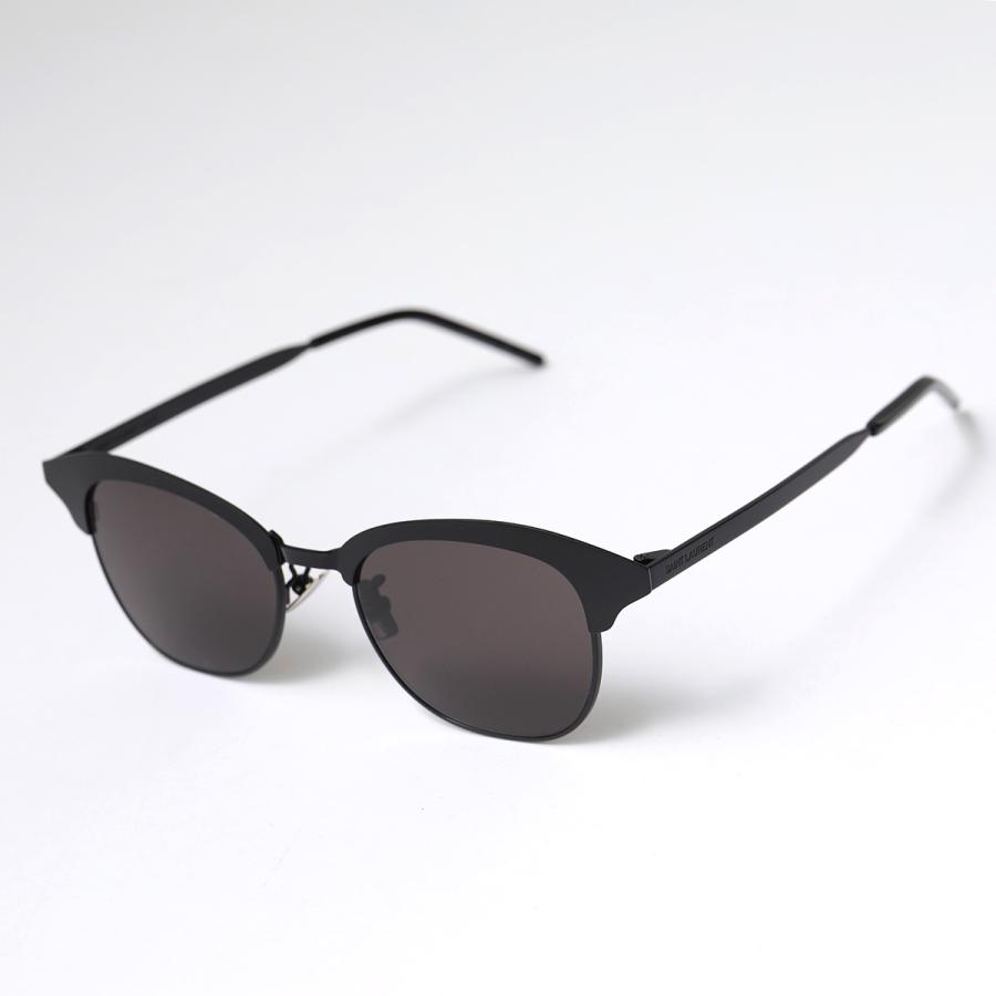 SAINT LAURENT サンローラン サングラス METAL 609254 Y9902 メンズ ロゴ アイウェア メガネ めがね 眼鏡  1000/NOIR-ブラック