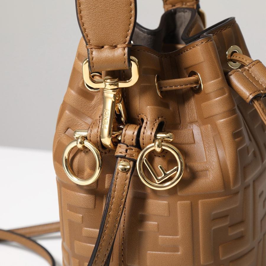 FENDIフェンディ モントレゾール ミニ 巾着　ラフィア×レザー Fendi フェンディ モントレゾール ミニ 巾着 ラフィア×レザー