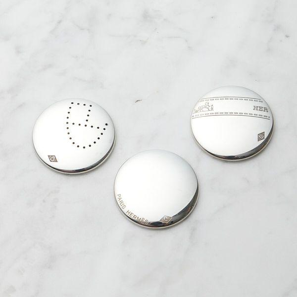 スHERMES エルメス ラウンド シルバー ブローチ HERMES（エルメス） ブローチ BROCHE BADGE MM レディース メンズ