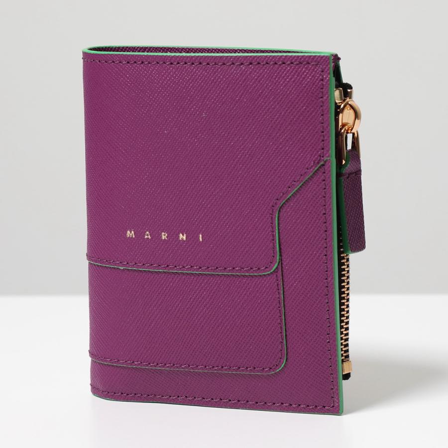 MARNI マルニ 二つ折り財布 PFMO0054U0 LV520 レディース サフィアーノ 