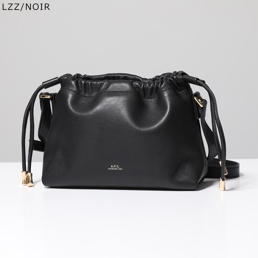 A.P.C アーペーセー NINON レザー ショルダーバッグ  ブラック A.P.C. (アーペーセー) SAC NINON SHOULDER MINI / ショルダーバッグ