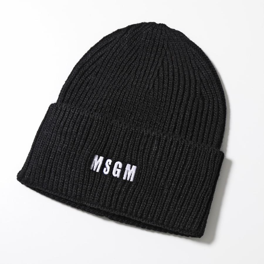 MSGM エムエスジーエム ニット帽 3341MDL08 レディース ロゴ刺繍 リブ 