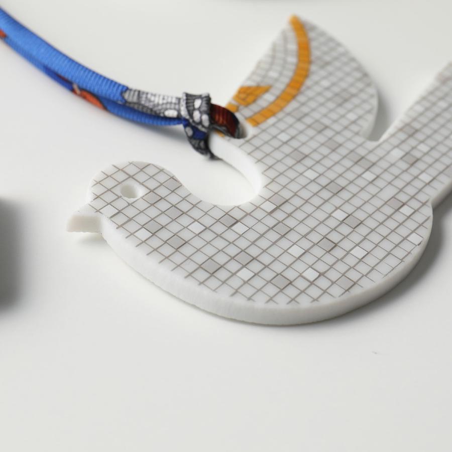 エルメス プティH チャーム アッシュ 3個セット ハト 陶器