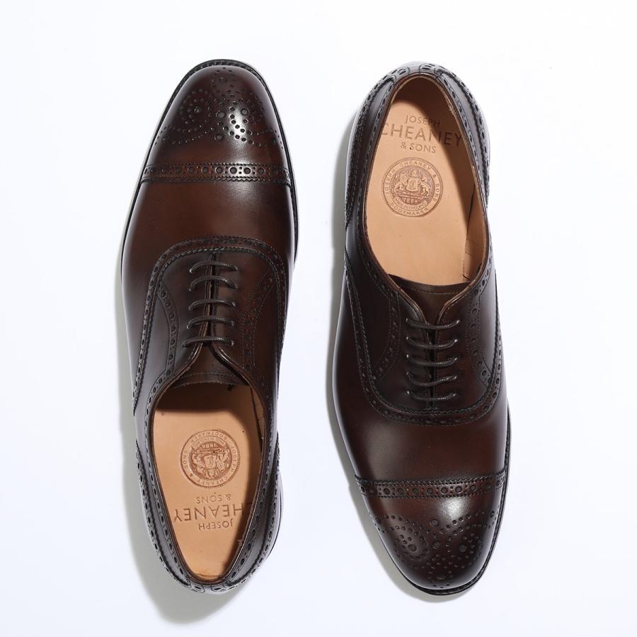 JOSEPH CHEANEY ジョセフチーニー レザーシューズ WILFRED ウィルフレッド メンズ レザーソール カーフ セミブローグ Fワイズ 靴 BURNISHED MOCHA｜s-musee｜04