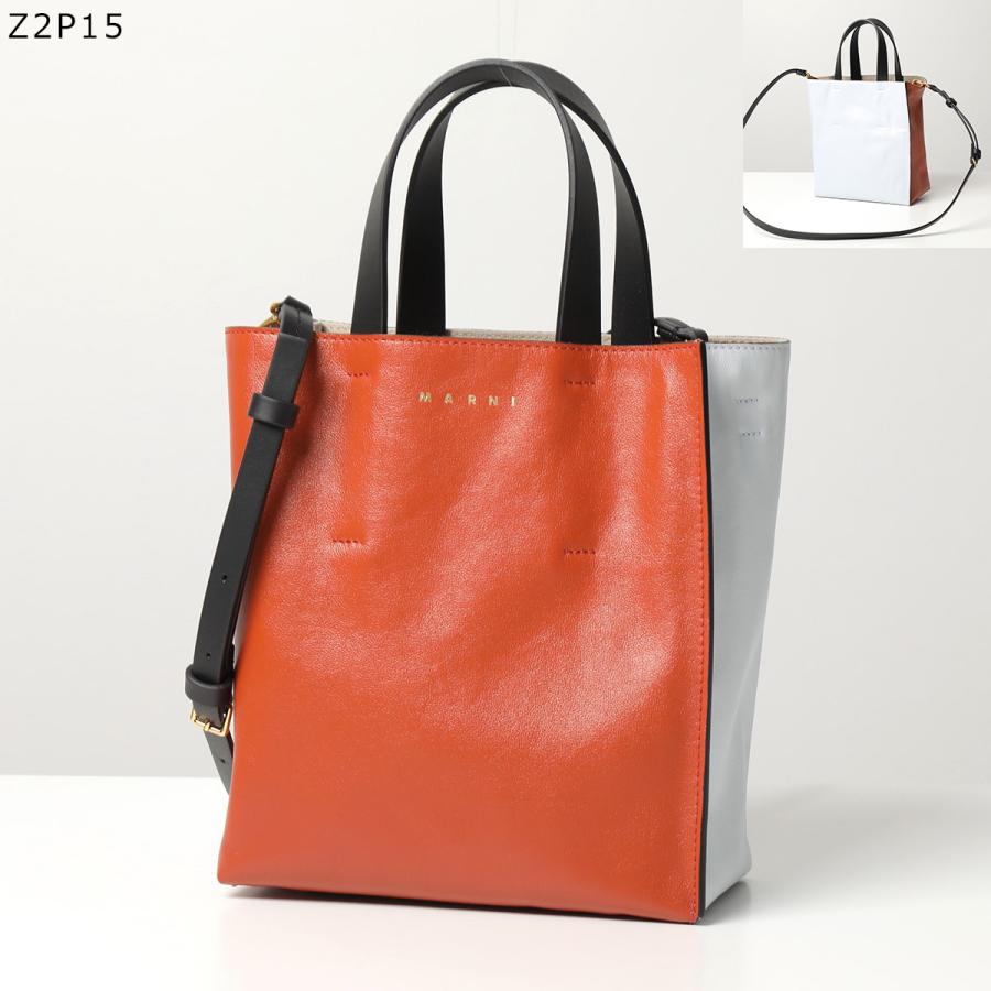 MARNI MUSEO SOFT オレンジ レザー ショルダーバッグ MARNI（マルニ） ショルダーバッグ MUSEO SOFT ミュゼオ ソフト ミニ