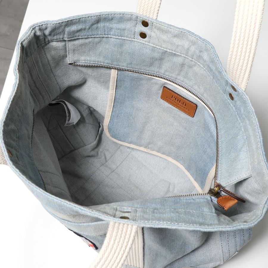 Polo Ralph Lauren デニムトートバッグ(大) 水色 POLO RALPH LAUREN（ポロ ラルフ ローレン）の「Big Pony デニム