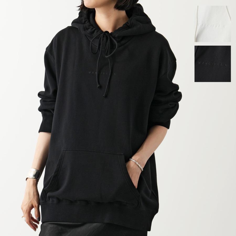 A16301 MM6 20ss バックプリント　ポンチョ　ロングパーカー 黒　M MM6 20ss バックプリント ポンチョ ロングパーカー 黒 M ノースリーブ