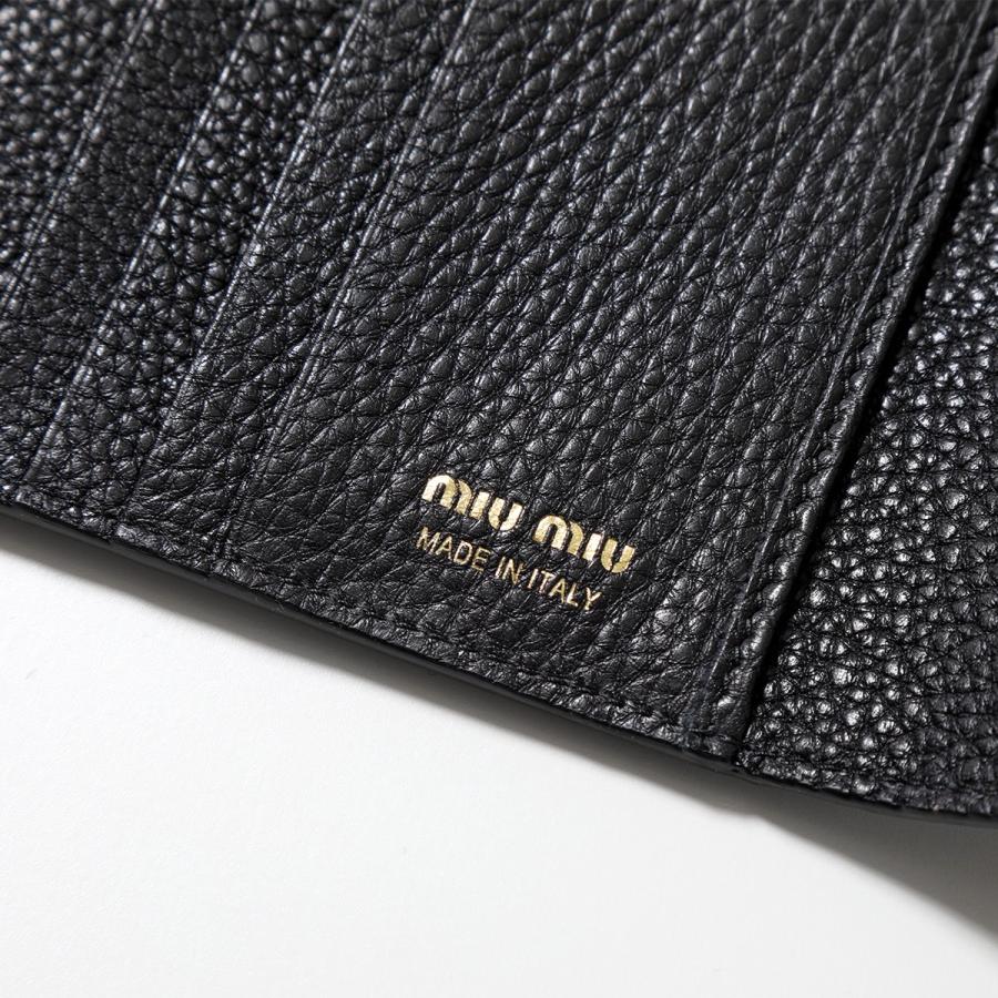 miu miu（ミュウミュウ） 二つ折り財布 5MH040 2DT7 レディース レザー