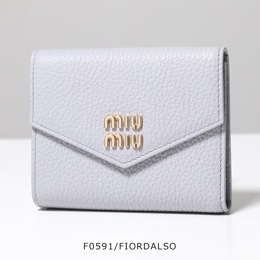 miu miu（ミュウミュウ） 二つ折り財布 5MH040 2DT7 レディース レザー
