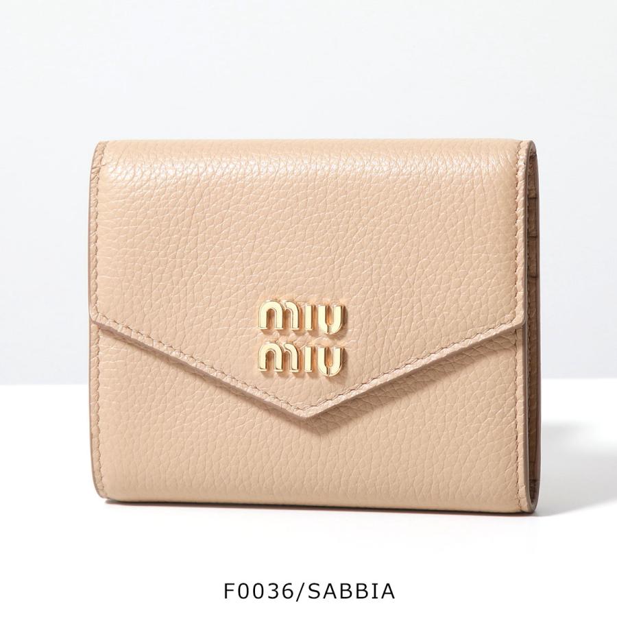 miu miu（ミュウミュウ） 二つ折り財布 5MH040 2DT7 レディース レザー