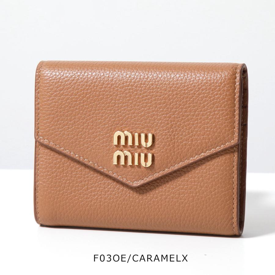 miu miu（ミュウミュウ） 二つ折り財布 5MH040 2DT7 レディース レザー