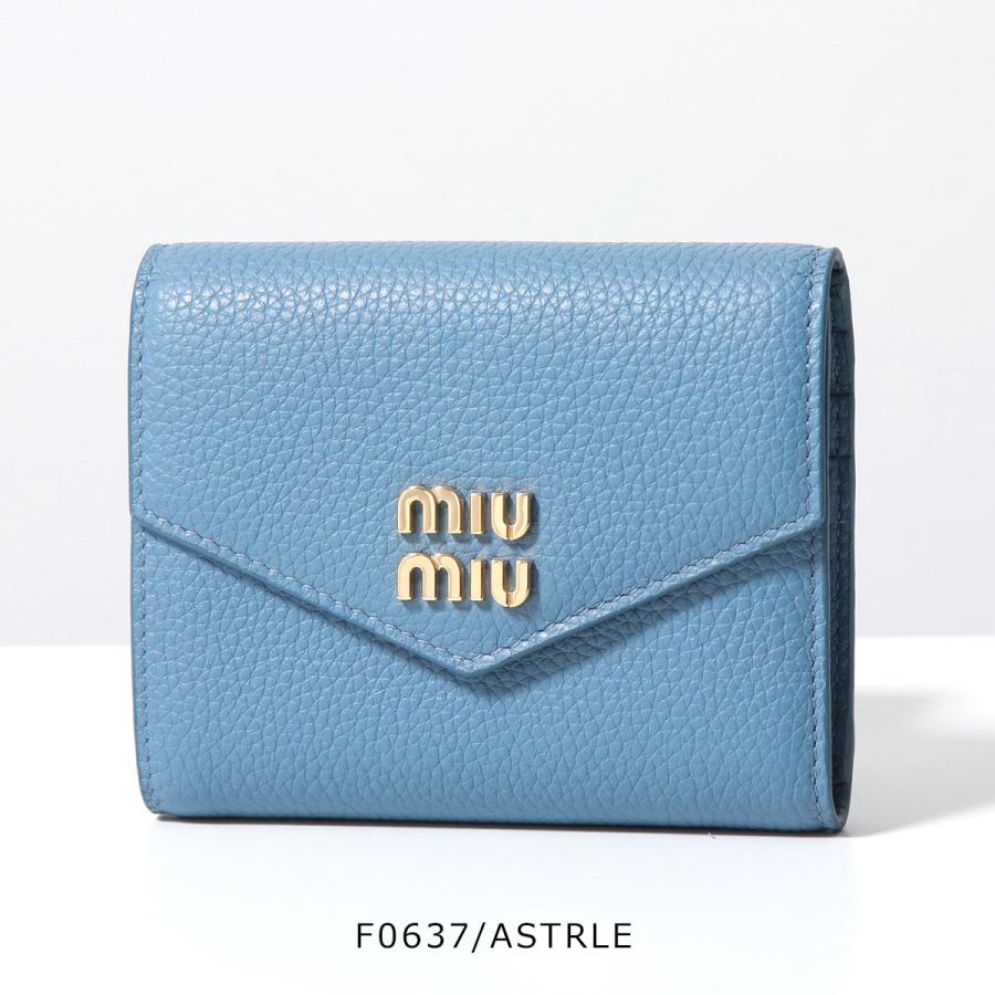 miu miu（ミュウミュウ） 二つ折り財布 5MH040 2DT7 レディース レザー