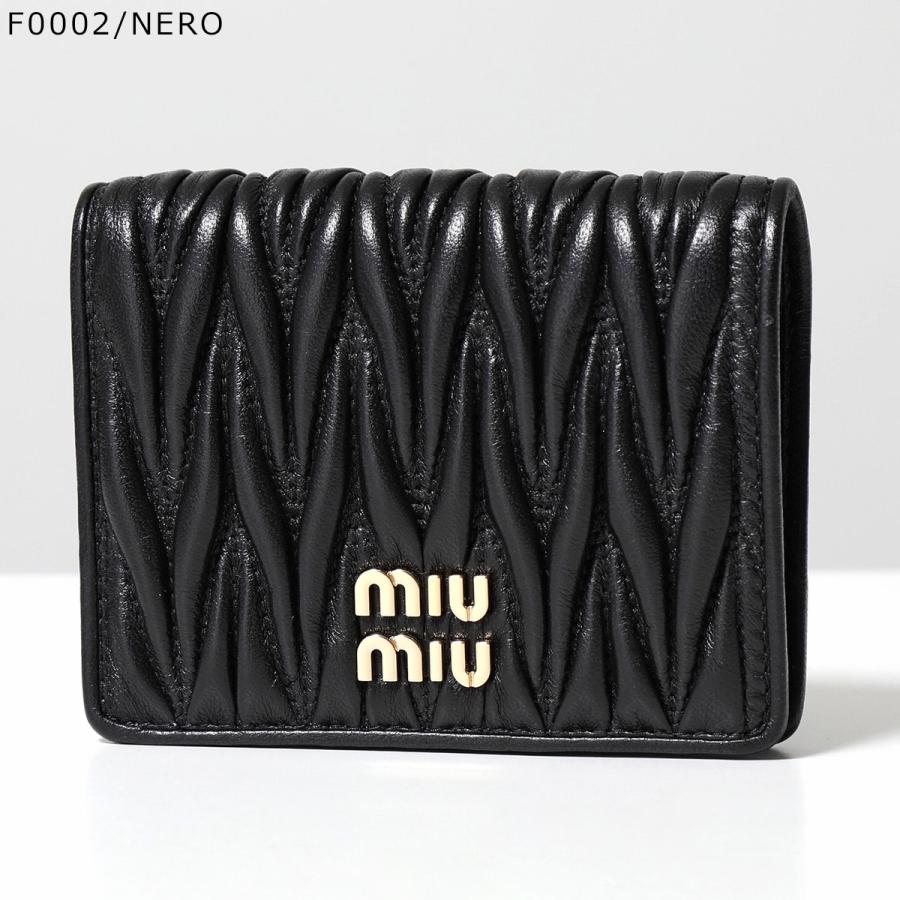 miu MIUMIU ミュウミュウ 二つ折り財布 5MV204 2FPP AFPP レディース 