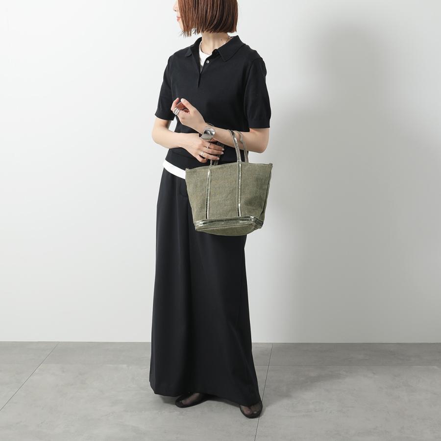 vanessabruno  お財布バッグ Small Leather Zippy Bag Crinkled Leather with Eyelets Black