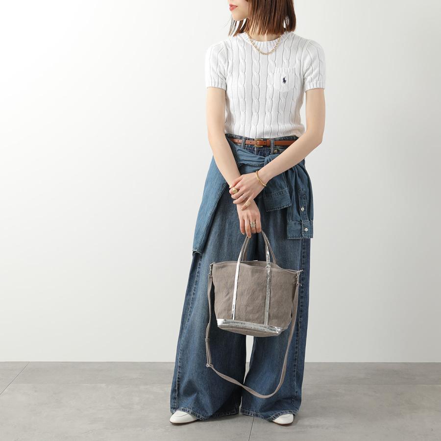 vanessabruno  お財布バッグ Small Leather Zippy Bag Crinkled Leather with Eyelets Black
