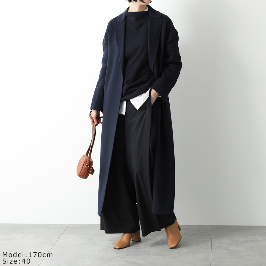 マックスマーラマックスアンドコー比翼ロングコートステンカラー